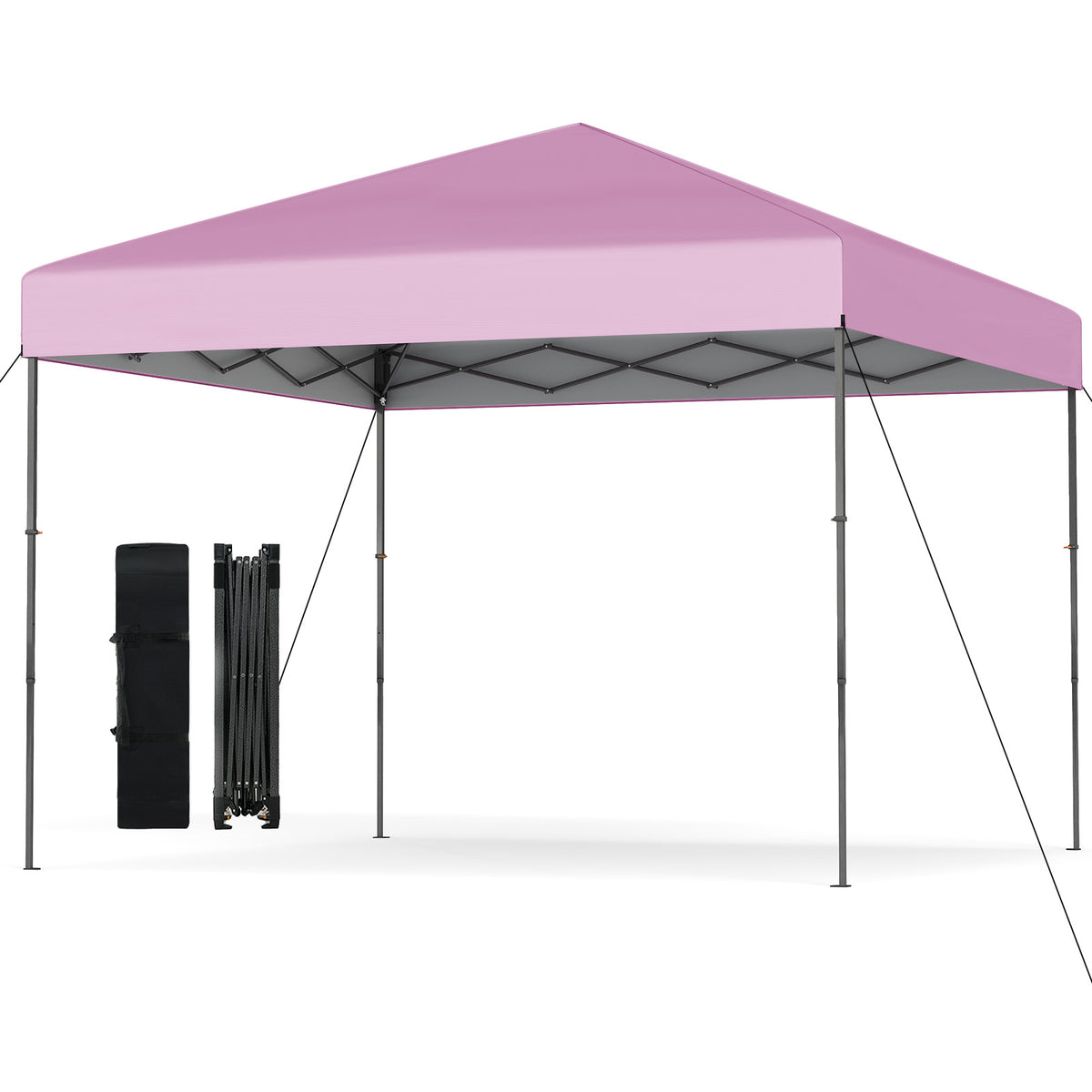 3 x 3 m Pop up Canopy Tent w/ Portable Carrying Bag, 8 Stakes, 4 Wind Ropes