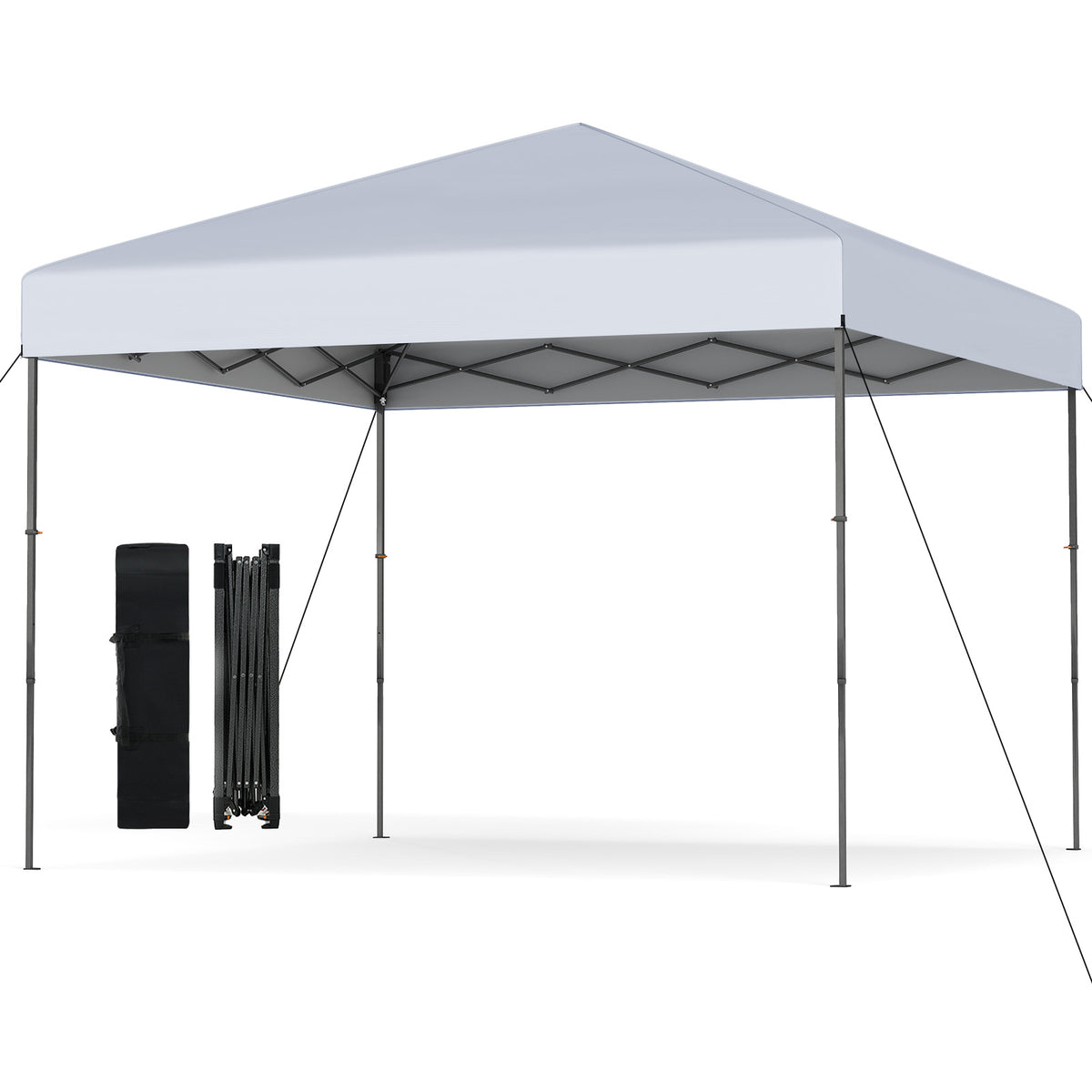 3 x 3 m Pop up Canopy Tent w/ Portable Carrying Bag, 8 Stakes, 4 Wind Ropes