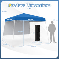 3 x 3 m Pop up Canopy Tent w/ 1 Sidewall