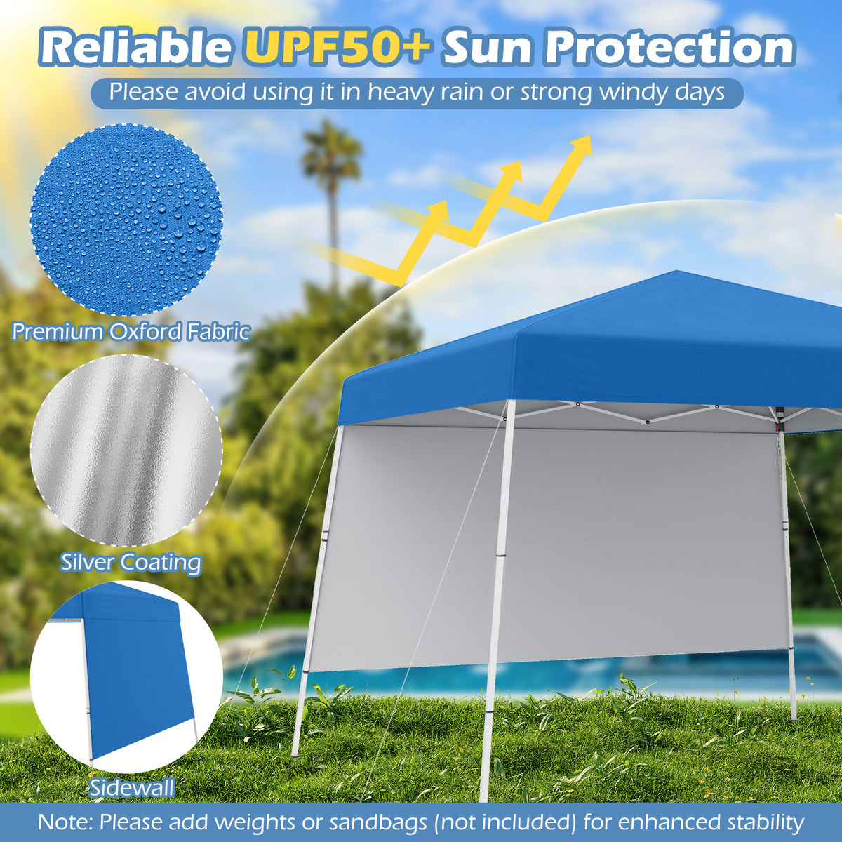 3 x 3 m Pop up Canopy Tent w/ 1 Sidewall
