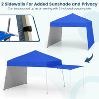 Pop up Canopy Tent w/ 2 Convertible Sidewalls to Awning