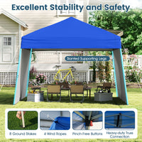 Pop up Canopy Tent w/ 2 Convertible Sidewalls to Awning