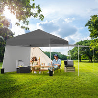 Pop up Canopy Tent w/ 2 Convertible Sidewalls to Awning