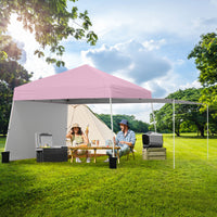 Pop up Canopy Tent w/ 2 Convertible Sidewalls to Awning