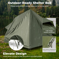 Foldable Outdoor Off-Ground Camping Combo, 2-Person Camping Cot Tent