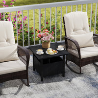 Outdoor Side Table with 48 mm Umbrella Hole, Patio Umbrella Table Base Stand