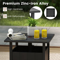 Outdoor Side Table with 48 mm Umbrella Hole, Patio Umbrella Table Base Stand