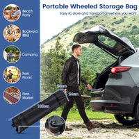 3 x 3 m Pop up Canopy Tent w/ Portable Wheeled Bag, 8 Stakes