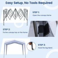3 x 3 m Pop up Canopy Tent w/ Portable Wheeled Bag, 8 Stakes