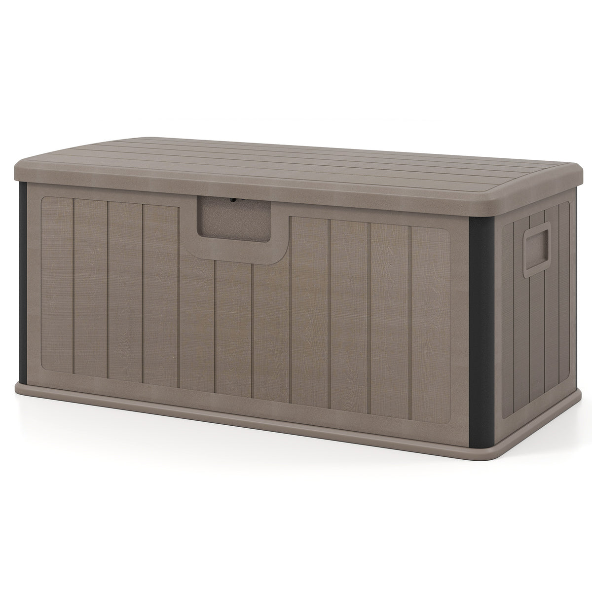 378 L Large Deck Box, 200kg Weight Capacity Indoor Outdoor Resin Storage Bench