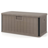 378 L Large Deck Box, 200kg Weight Capacity Indoor Outdoor Resin Storage Bench
