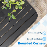 Outdoor PE Rattan Side Table with 4 cm Umbrella Hole