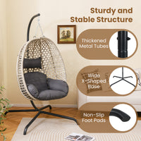 Hammock C-Stand, Heavy Duty Metal Hanging Chair Stand Only
