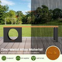 150 CM Long Outdoor Metal Bench w/ Cat House, Scratching Pad