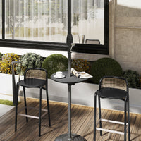 50CM Round Umbrella Table Tray Outdoor Adjustable Umbrella Table w/Umbrella Hole