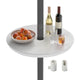 50CM Round Umbrella Table Tray Outdoor Adjustable Umbrella Table w/Umbrella Hole