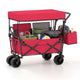 Collapsible Wagon with Removable Canopy and Adjustable Handles for Beach
