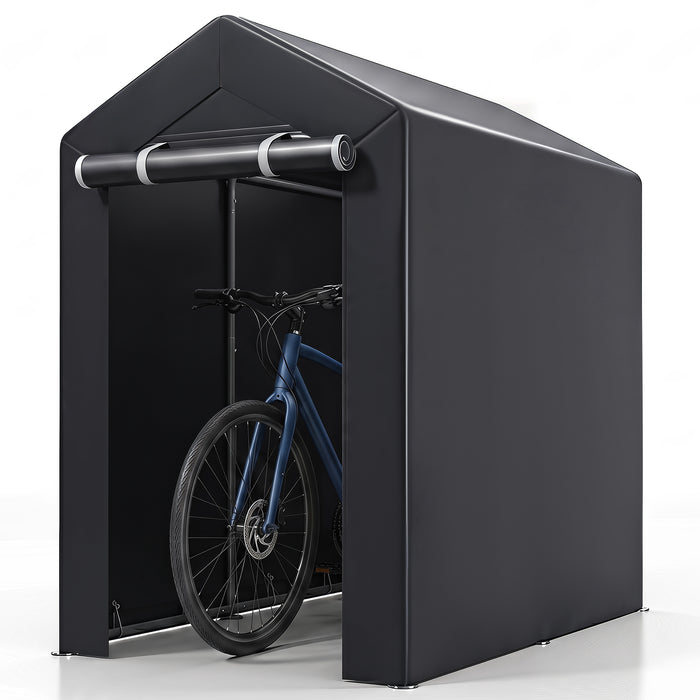 220x160 CM Heavy-Duty Portable Storage Shed, Waterproof Outdoor Carport Garage Tent