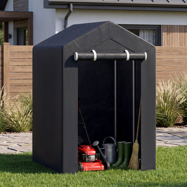 220x160 CM Heavy-Duty Portable Storage Shed, Waterproof Outdoor Carport Garage Tent