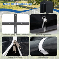220x160 CM Heavy-Duty Portable Storage Shed, Waterproof Outdoor Carport Garage Tent