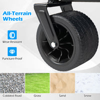 2-in-1 Wagon Bench Seat Combo with Adjustable Push/Pull Handle