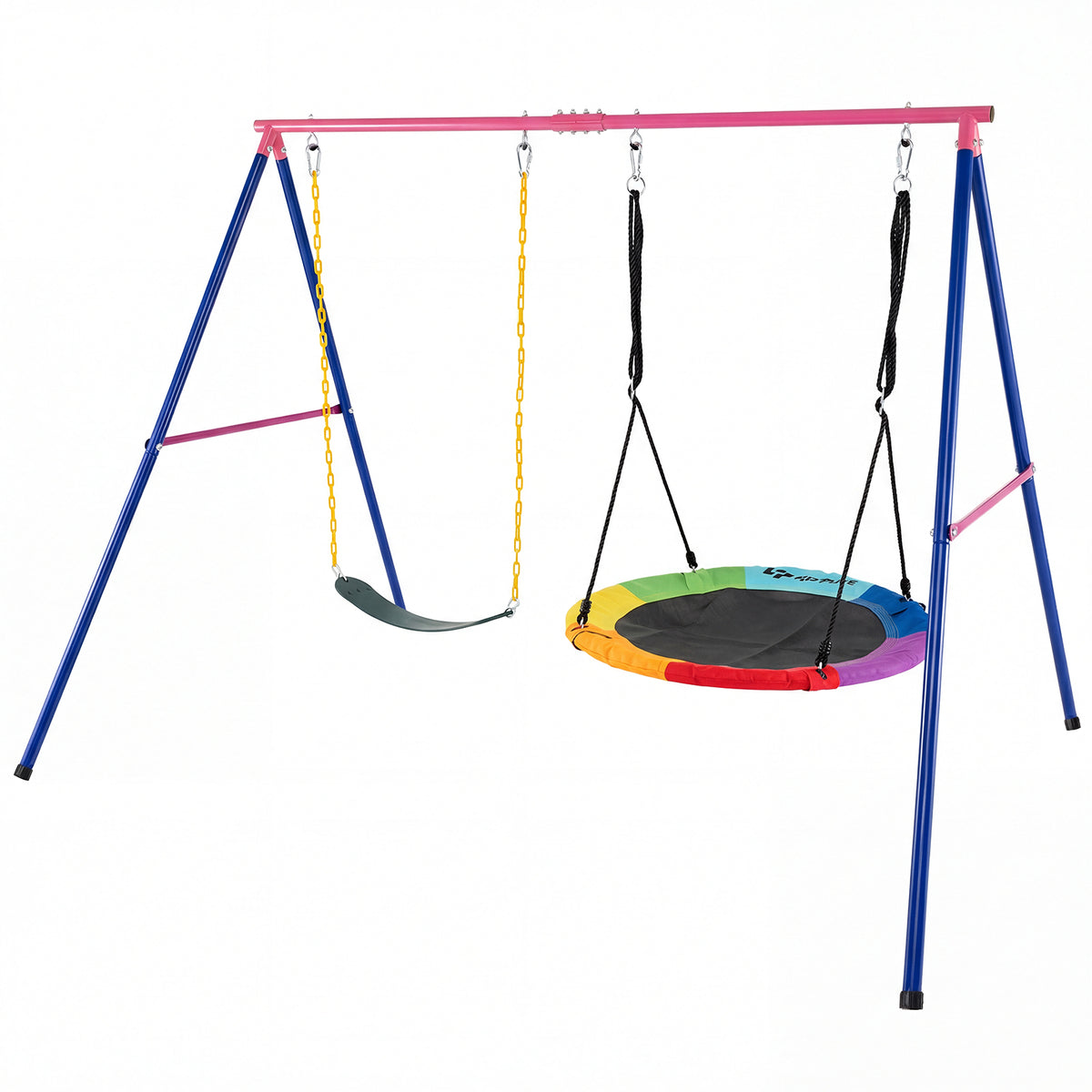A-Frame Swing Stand for 2 Swings, 660 lbs Heavy Duty Metal Swing Set