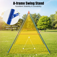 A-Frame Swing Stand for 2 Swings, 660 lbs Heavy Duty Metal Swing Set