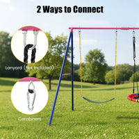 A-Frame Swing Stand for 2 Swings, 660 lbs Heavy Duty Metal Swing Set
