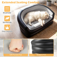 Inflatable Loveseat Couch, Portable & Foldable 2-Seater Air Sofa for Adults