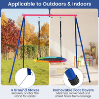 Metal Swing Stand, Steel A-Frame Hammock Frame, Extra Large Heavy Duty, Only The Frame