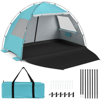 Beach Tent Sun Shelter with Canopy and Extended Floor