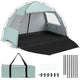 Beach Tent Sun Shelter with Canopy and Extended Floor