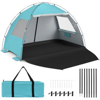 Beach Tent Sun Shelter with Canopy and Extended Floor