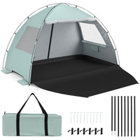 Beach Tent Sun Shelter with Canopy and Extended Floor