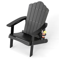 All-Weather Adirondack Chair with Cup Holder for Patio