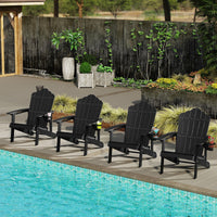 All-Weather Adirondack Chair with Cup Holder for Patio