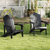 All-Weather Adirondack Chair with Cup Holder for Patio