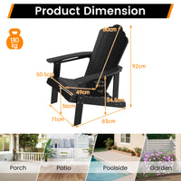 All-Weather Adirondack Chair with Cup Holder for Patio