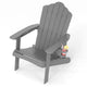 All-Weather Adirondack Chair with Cup Holder for Patio