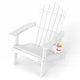 All-Weather Adirondack Chair with Cup Holder for Patio