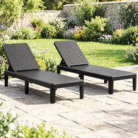 3-Position Reclining Chair with Waterproof Rattan Textured PP Surface