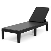 3-Position Reclining Chair with Waterproof Rattan Textured PP Surface