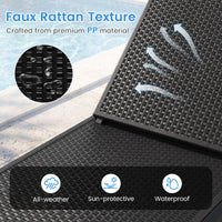 3-Position Reclining Chair with Waterproof Rattan Textured PP Surface