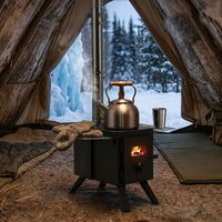 Portable Camping Stove with Spark Arrestor for Winter Heating Cooking
