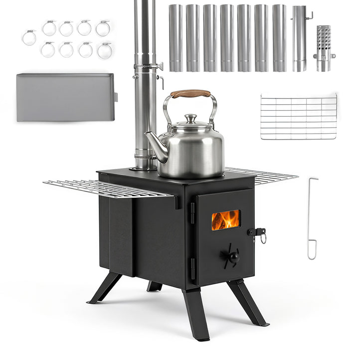 Portable Camping Stove with Spark Arrestor for Winter Heating Cooking