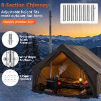 Portable Camping Stove with Spark Arrestor for Winter Heating Cooking