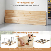 177 CM Folding Picnic Table with 2 Benches 3-Piece Solid Fir Wood Camping Beer Table Bench Set