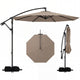 3M Offset Hanging Umbrella with Base Patio Cantilever Umbrella