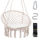Macrame Swing Chair Hammock Chair with Round Seat Cushion