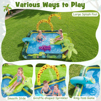 Inflatable Play Center, Jungle Animal Spray Pool